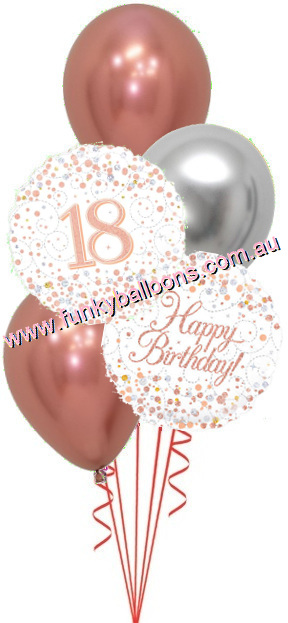 (image for) 18th Fizz Rose Gold Birthday Bouquet