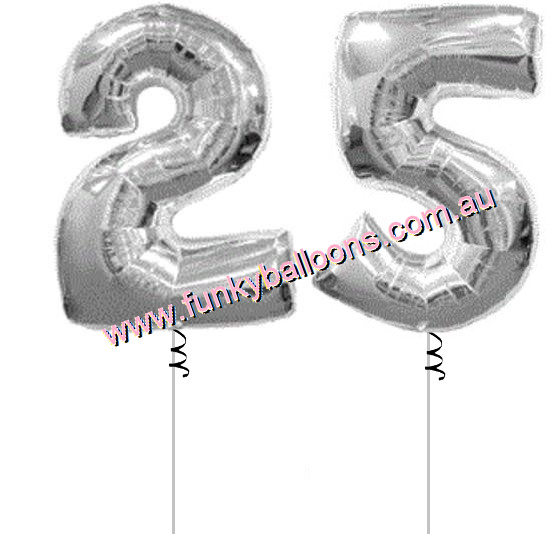 (image for) 25 Megaloon Numbers (Silver) - Click Image to Close