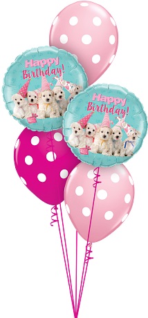 (image for) Birthday Doggies Bouquet - Click Image to Close