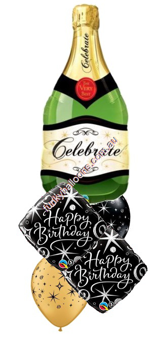 (image for) Champagne Sparkles Birthday Bouquet - Click Image to Close