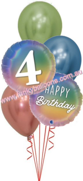 (image for) Pastel Rainbow 4th Birthday Bouquet
