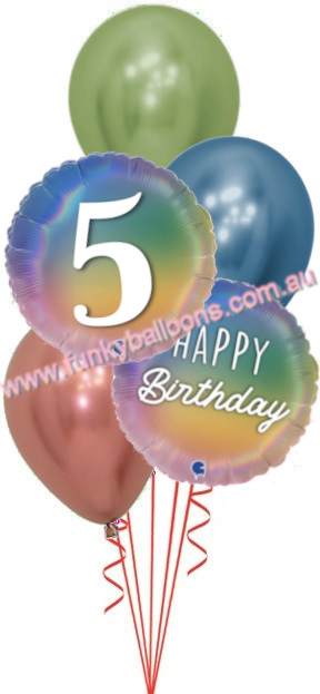 (image for) Pastel Rainbow 5th Birthday Bouquet