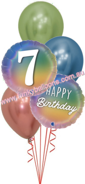 (image for) Pastel Rainbow 7th Birthday Bouquet
