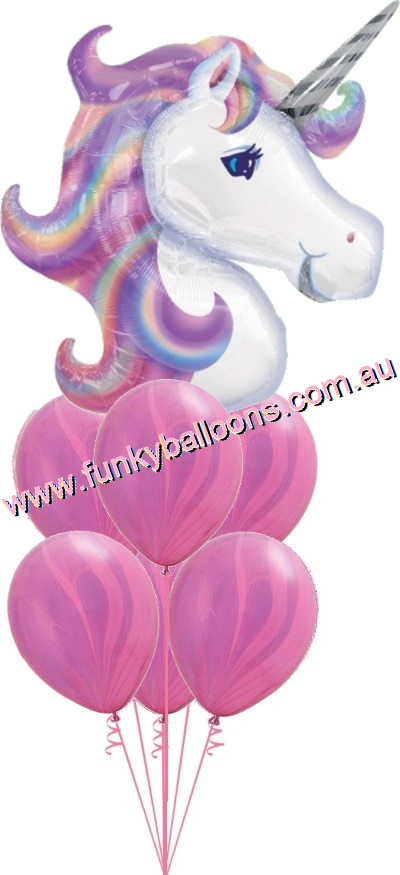 (image for) Pastel Unicorn Balloon Bouquet - Click Image to Close