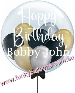 (image for) Personalised Bubble Gumball Balloon - Clear - Click Image to Close