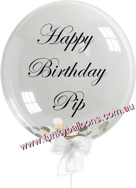 (image for) Personalised Bubble Confetti Balloon - Clear - Click Image to Close