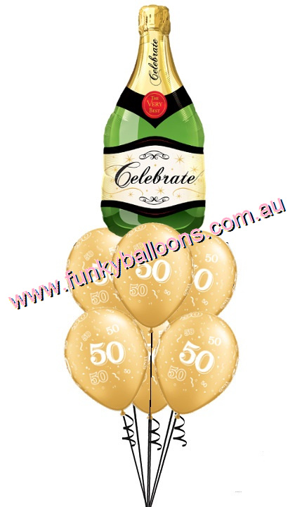 (image for) 50th Anniversary Champagne Bouquet - Click Image to Close