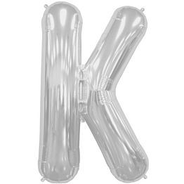 (image for) Letter K Foil Supershape ~ Silver