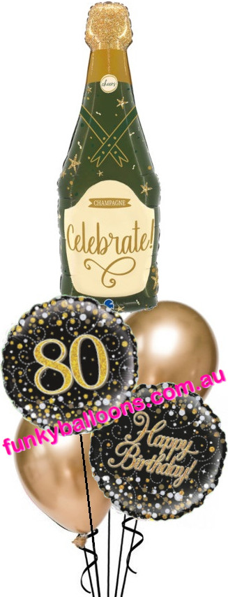 (image for) 80th Golden Champagne Birthday Bouquet