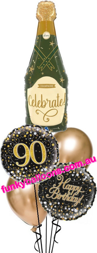 (image for) 90th Golden Champagne Birthday Bouquet